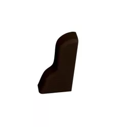  Jobb végzáró elem D profilú MDF padlószegélyhez - wenge