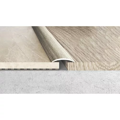 Aluminium 30mm-es íves burkolatváltó profil - A03 - bronz - vágott