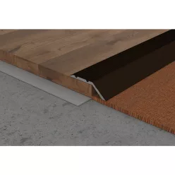   Aluminium 8 mm-es magasságkiegyenlítő profil - 52706 - bronz - 2,7m - öntapadós