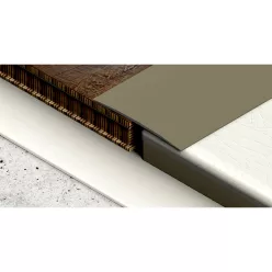   Aluminium 100 mm-es íves burkolatváltó profil - 93007 - pezsgő - 3m - öntapadós