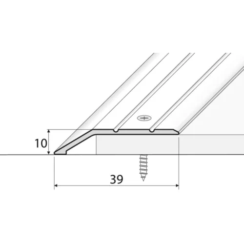 Aluminium 39mm-es végzáró profil - A11T - pezsgő - vágott