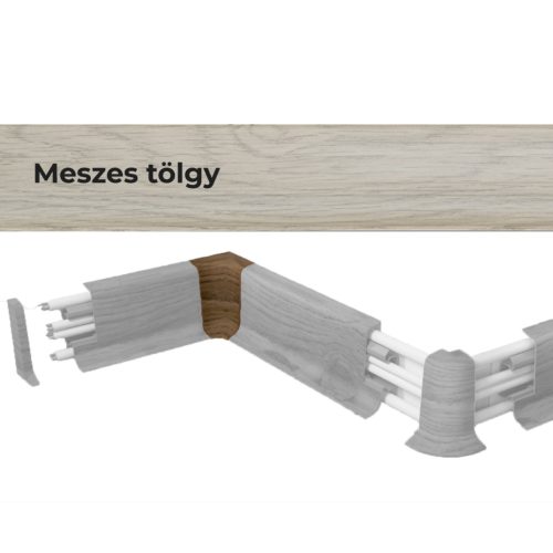 Belső sarokelem 10556 PVC padlószegélyhez 22990 2db/csomag - 1589 Meszes tölgy