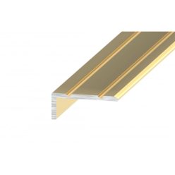 Aluminium 25x10mm-es szögprofil - A31T - arany - vágott
