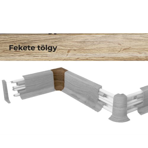 Belső sarokelem 10556 PVC padlószegélyhez 22990 2db/csomag - 0084 Fekete tölgy