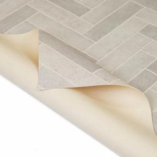 tekercses vinyl padló, PVC -  világosbarna csempe mintás Bern 295 Bru 2 m