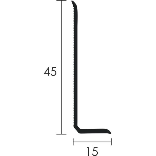 PVC padlószegély 45x15 mm-es, lágy ECO - drapp
