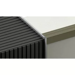   Aluminium 24,5x20 mm-es lépcsőélvédő, szögprofil - 90907 - pezsgő - 0,9m - öntapadós