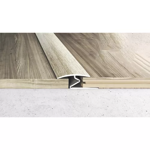 Aluminium 32mm-es íves burkolatváltó profil - A69 - bronz - vágott