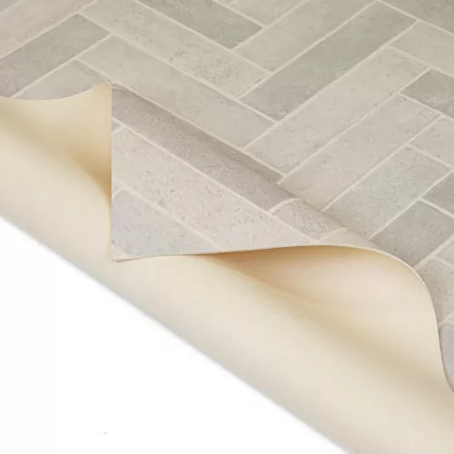 tekercses vinyl padló, PVC -  világosbarna csempe mintás Bern 295 Bru 3 m