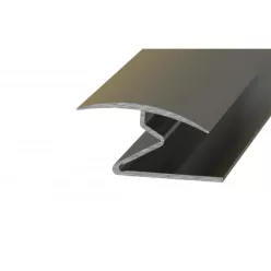   Aluminium 32mm-es íves burkolatváltó profil - A69 - pezsgő - vágott