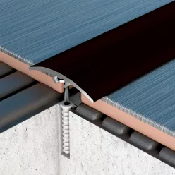   Aluminium 40 mm-es íves burkolatváltó profil - 60906 - bronz - 0,9m - csavaros