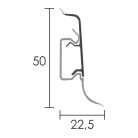 PVC padlószegély 50 mm-es 10556 - 0545 Exotikus fa - 2,5m