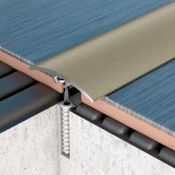   Aluminium 32 mm-es íves burkolatváltó profil - 52707 - pezsgő - 2,7m - csavaros