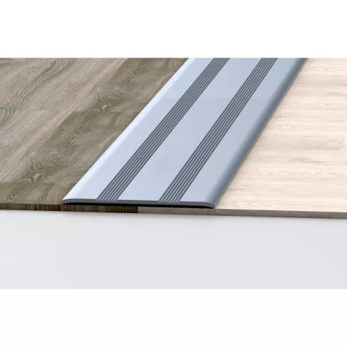 Aluminium 35 mm-es lapos burkolatváltó profil - 10902 - ezüst - 0,9m - öntapadós