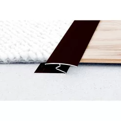   Aluminium 9,6 mm-es íves burkolatváltó profil - 03006 - bronz - 3m - csavaros