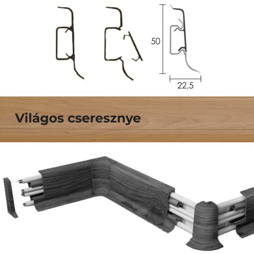 PVC padlószegély 5 cm-es 10556 2500x50mm - 1594 Világos cseresznye