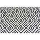 tekercses vinyl padló, PVC -  fekete-fehér csempe mintás Colandra 99T 3 m