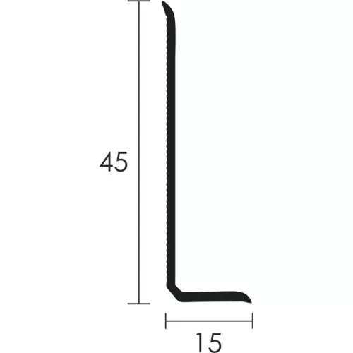 PVC padlószegély 45x15 mm-es, lágy ECO - zöld