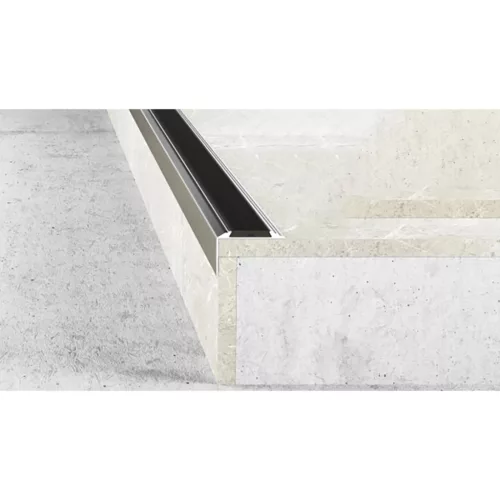 Aluminium 46x29mm-es szögprofil - A38 - pezsgő - vágott