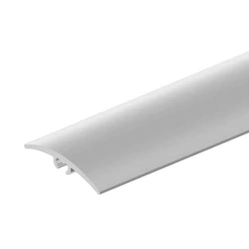 Aluminium 40 mm-es íves burkolatváltó profil - 62702 - ezüst - 2,7m - csavaros