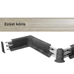   1596 Ezüst kőris színű elemek 10556 PVC padlószegélyhez (2db/csomag)