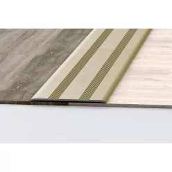   Aluminium 35 mm-es lapos burkolatváltó profil - 12703 - arany - 2,7m - öntapadós