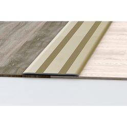   Aluminium 35 mm-es lapos burkolatváltó profil - 10903 - arany - 0,9m - öntapadós