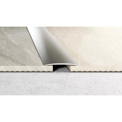Aluminium 80mm-es íves burkolatváltó profil - A71T - bronz - vágott