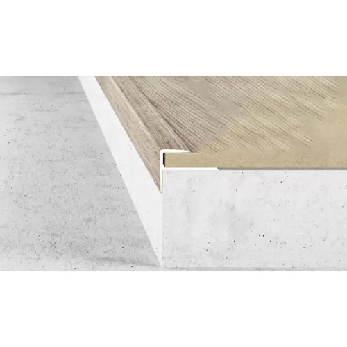 Aluminium 15x22mm-es lépcsőélvédő profil - A60 - ezüst - vágott