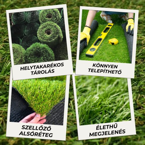 Aimsley 4 m Latex műfű, 20 mm szálmagasság