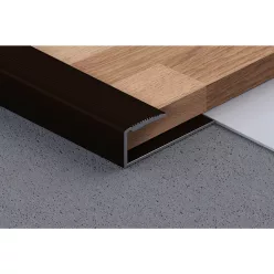   Aluminium 8 mm-es magasságkiegyenlítő profil - 22706 - bronz - 2,7m - csavaros