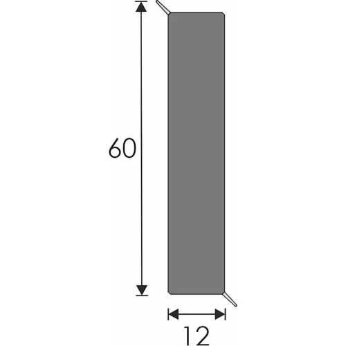 PVC padlószegély 60mm-es, tömör - világos pezsgő - 2,5m