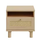 Sparrow éjjeliszekrény - CXSK011-M696 - elegancia tölgy/természetes rattan