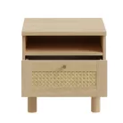 Sparrow éjjeliszekrény - CXSK011-M696 - elegancia tölgy/természetes rattan