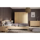 Sparrow éjjeliszekrény - CXSK011-M696 - elegancia tölgy/természetes rattan