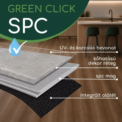Green Click SPC vinyl padló 1-159 4,5+1 mm