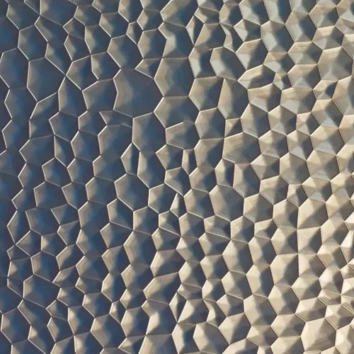 Falpanel, dombornyomott, PVC, 280x120 cm - Soft Brass