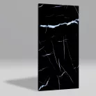Falpanel, márvány mintával, PVC, 280x120 cm - Black - White Roots