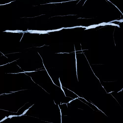 Falpanel, márvány mintával, PVC, 280x120 cm - Black - White Roots
