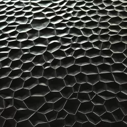 Falpanel, dombornyomott, PVC, 280x120 cm - Black Metal