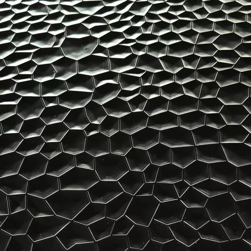 Falpanel, dombornyomott, PVC, 280x120 cm - Black Metal