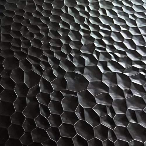 Falpanel, dombornyomott, PVC, 280x120 cm - Black Metal