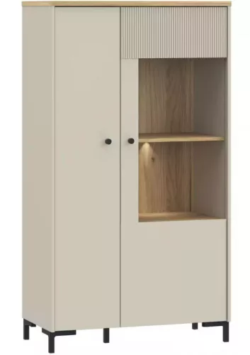 Gigabit (BITV521R-M846) álló vitrin - mauvella tölgy, homok