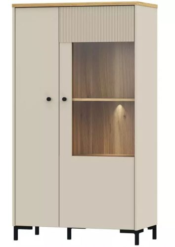 Gigabit (BITV521R-M846) álló vitrin - mauvella tölgy, homok