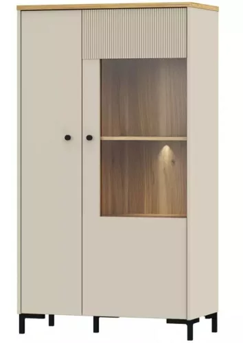 Gigabit (BITV521R-M846) álló vitrin - mauvella tölgy, homok