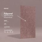 Falpanel, természetes kőszórással, mészkő hatású, 122x61 cm - Bronz