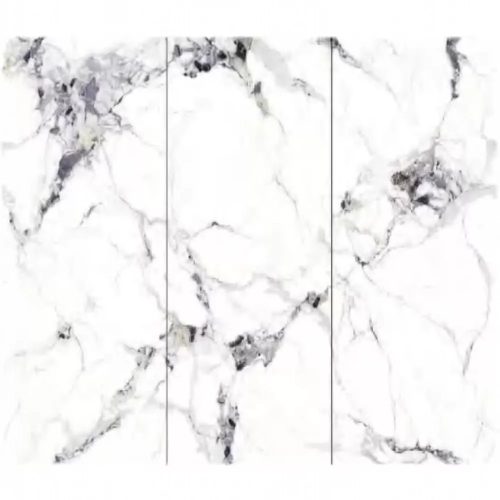 Falpanel, márvány mintás, végteleníthető, bambuszrost, 280x122 cm - Calacatta Noir