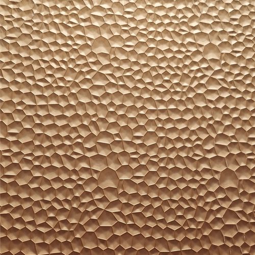 Falpanel, dombornyomott, PVC, 240x120 cm - Gold Metal