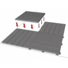 Cosmopolitan teraszburkolat Steel Grey 30x30 cm (6db/csomag)