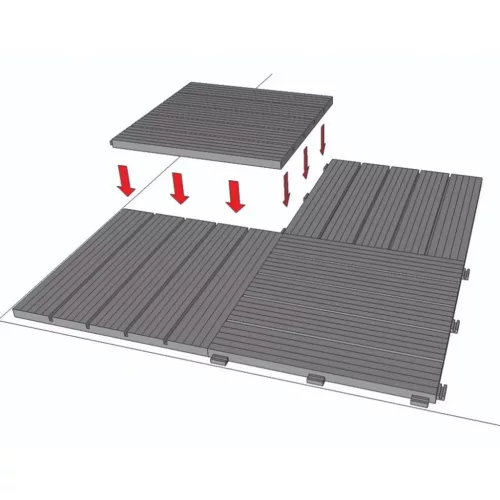 Cosmopolitan teraszburkolat Steel Grey 30x30 cm (6db/csomag)